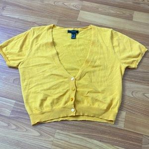 Forever 21 yellow crop top